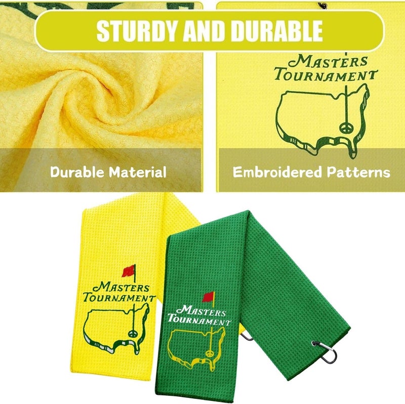 Amitrely Funny Golf Towel, Marsters Tournament, Funny Golf Towel for Golf Bags with Clip, Golf Gift for Men Husband Boyfriend Dad, Birthday, Cristmas Gifts for Fan (Yellow) - Image 4